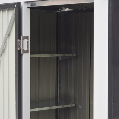 3X5FT Outdoor Metal Garden Storage Shed with Shelves