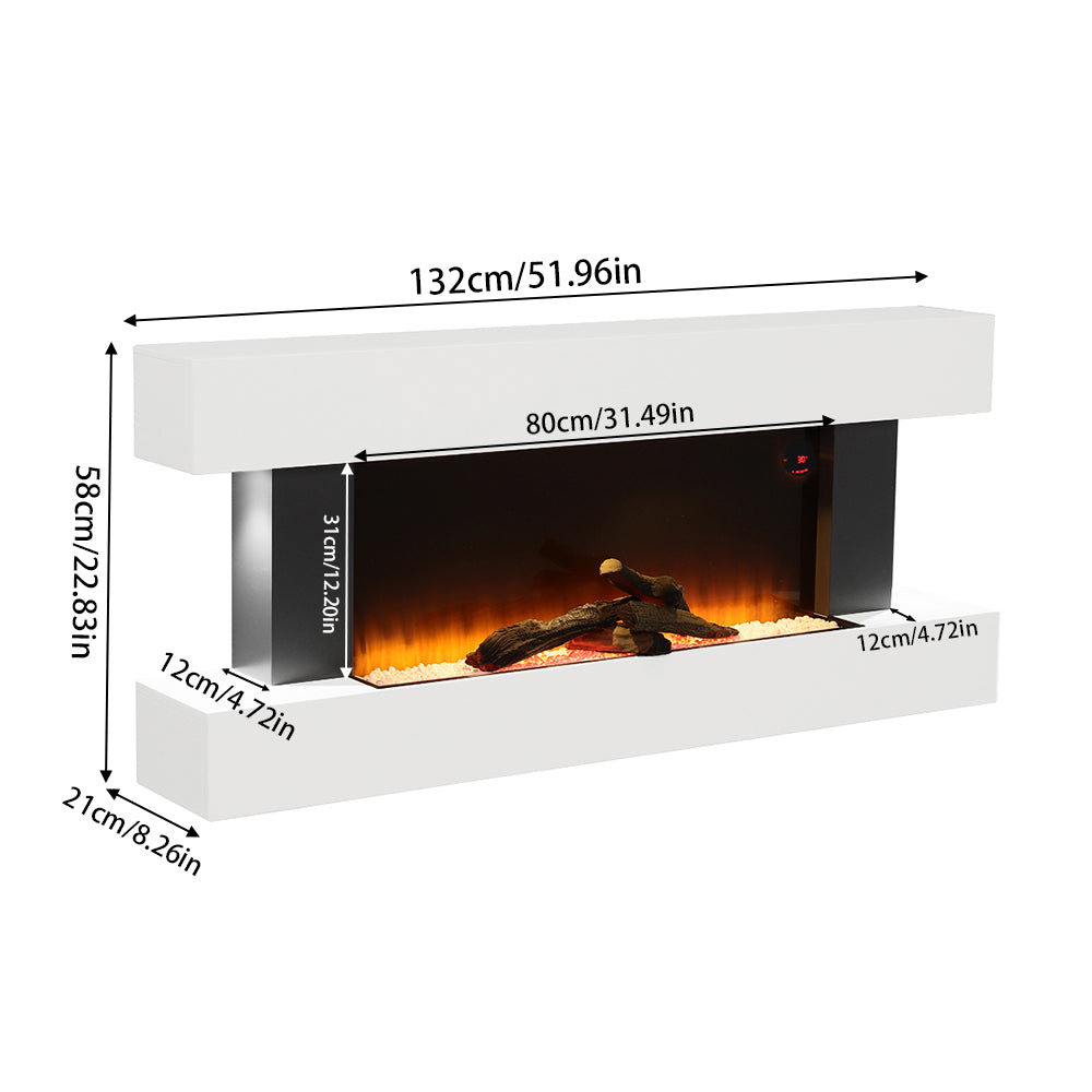 52 Inch MDF Electric Fireplace Suite with Remote Control