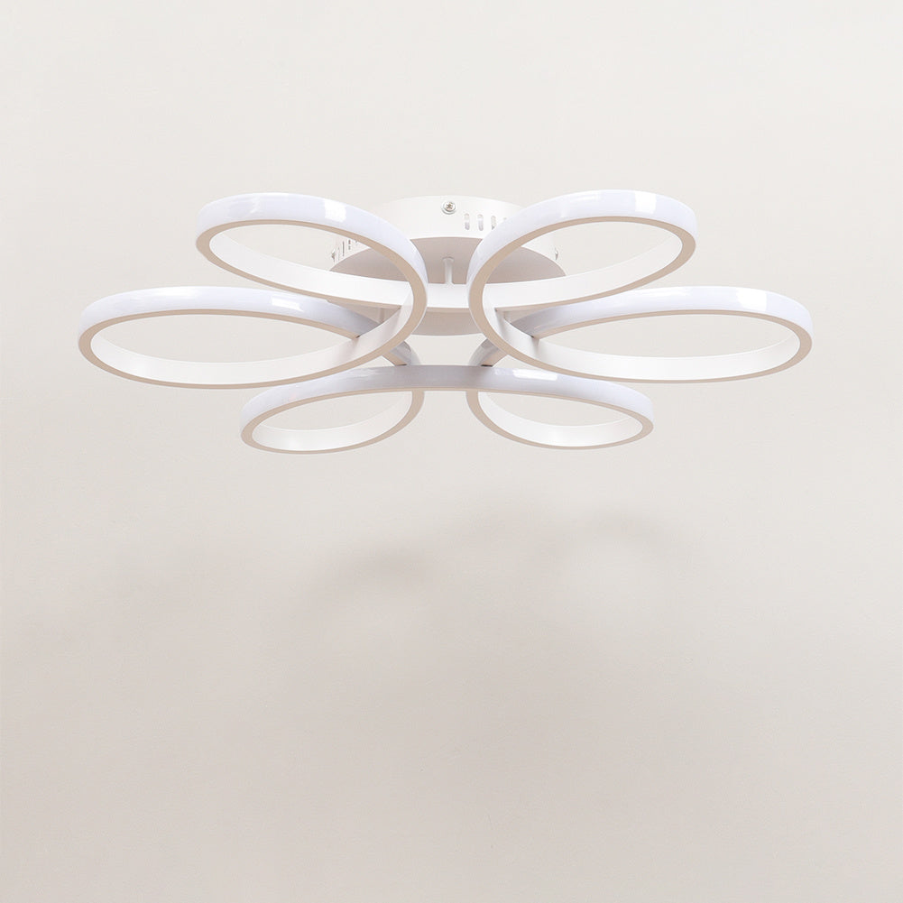 Modern Acrylic Petal LED Semi Ceiling Light