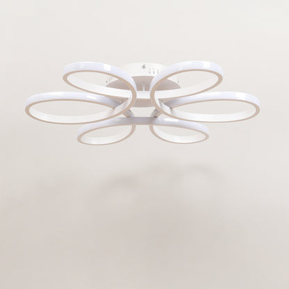 Modern Acrylic Petal LED Semi Ceiling Light