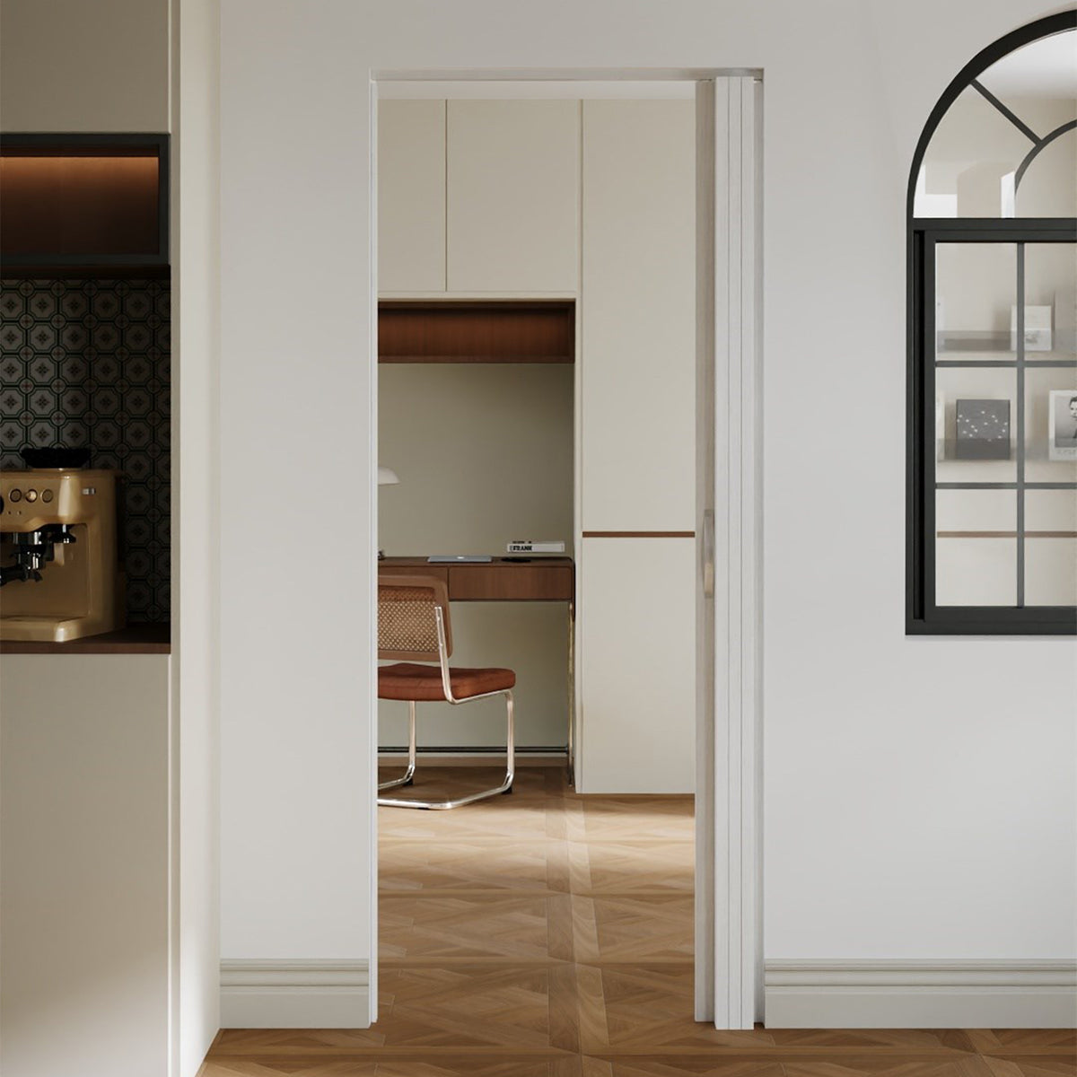 Magnetic Sliding PVC Concertina Folding Door
