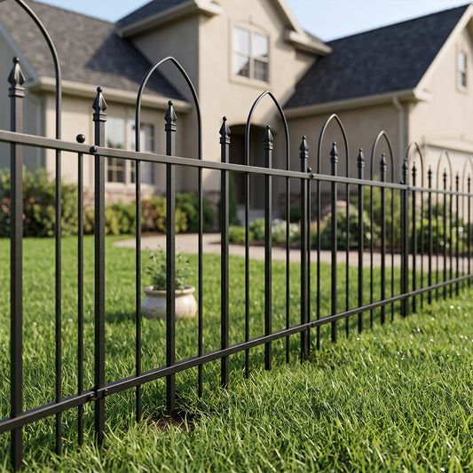 5-Pack Decorative Metal Garden Fence Panels