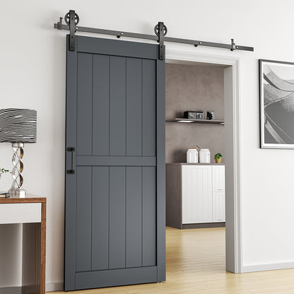 Farmhouse Style Wooden Barn Door with Sliding Kit