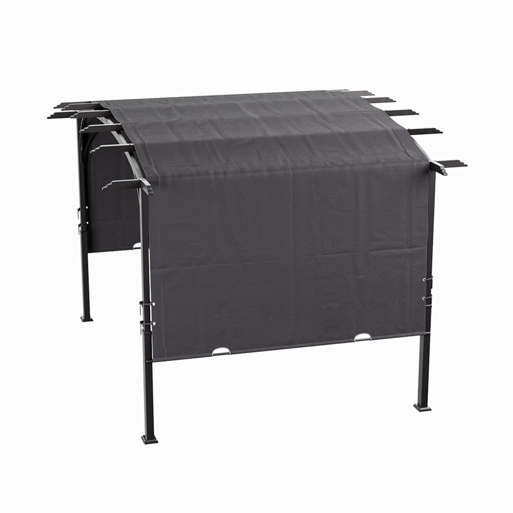 Retractable Arc-Shaped Steel Pergola
