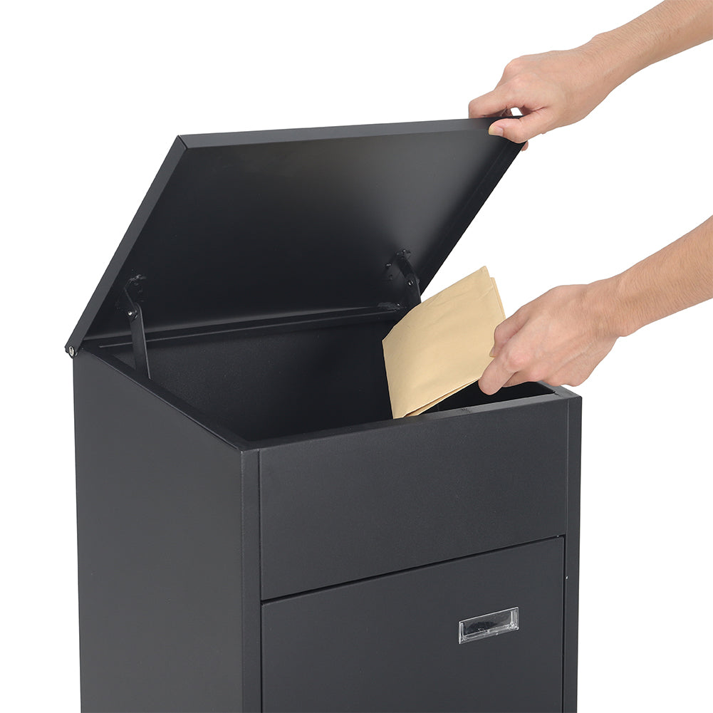 90cm Lockable Galvanised Steel Outdoor Parcel Drop Box
