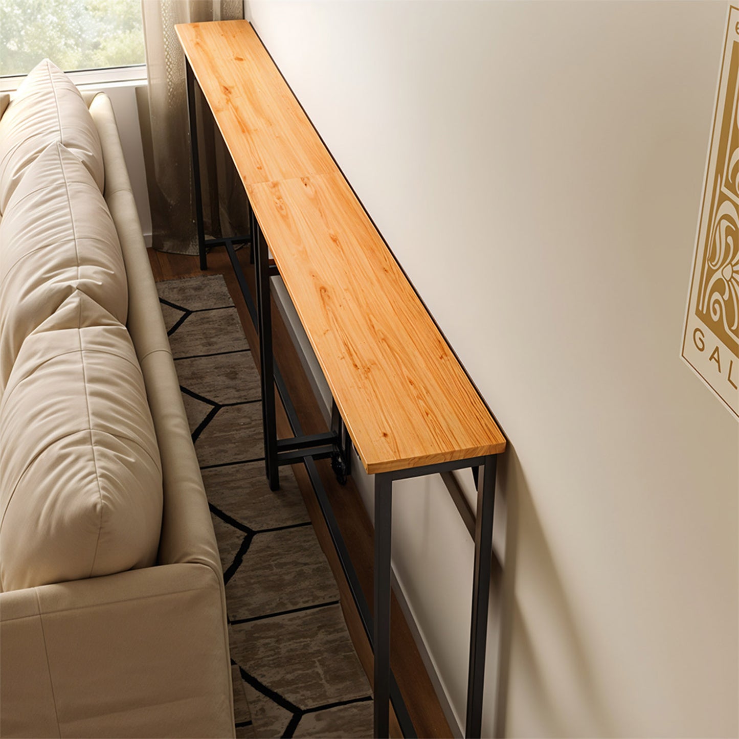 Single-Tier Narrow Console Table