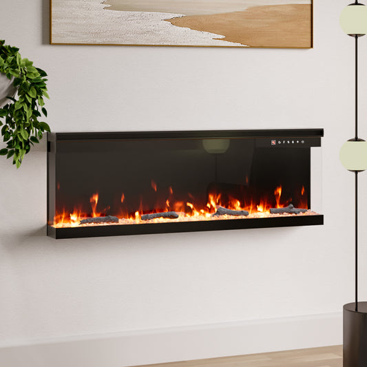 50inch Recessed and Freestanding Electric Fireplace with Remote Control