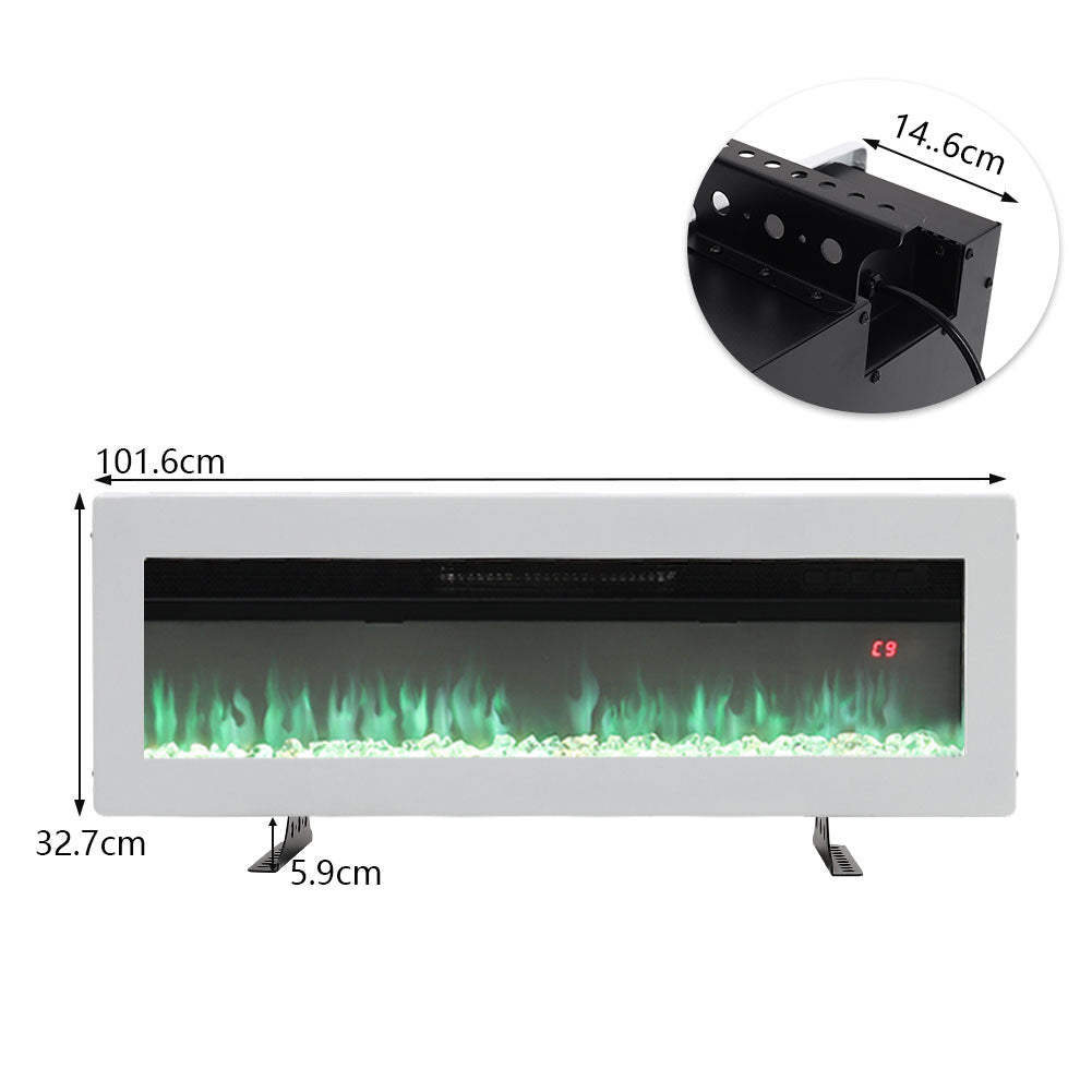 40/50/60/70 Inch Electric Fire with 12 Flame Colours & Remote Control