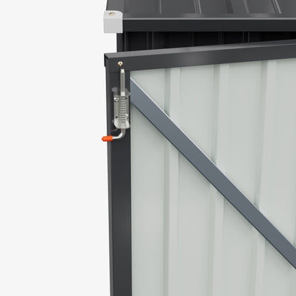 10 x 7 ft Metal Garden Storage Shed with Apex Roof & Double Doors