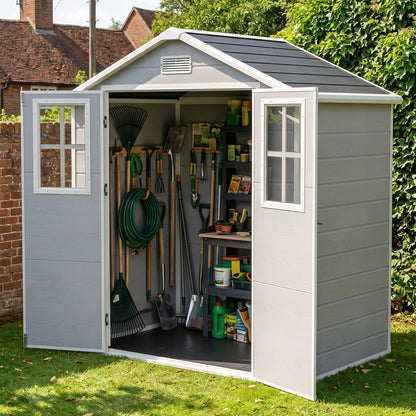 6x4 FT Garden Storage Shed with Lockable Door