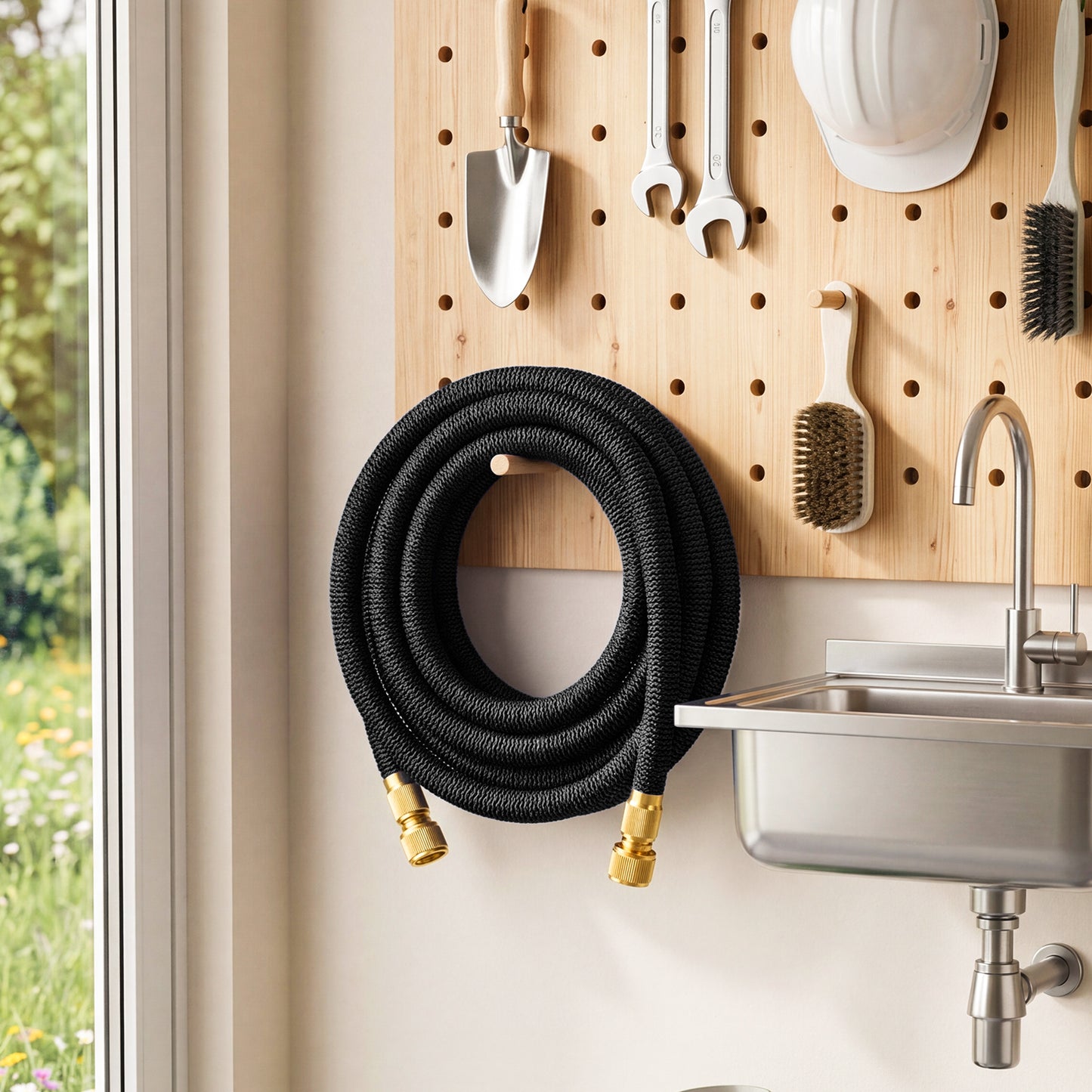 Expandable Garden Hose with Solid Brass Fittings