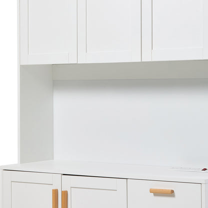 Tall Sideboard Storage Cabinet with LED Lights