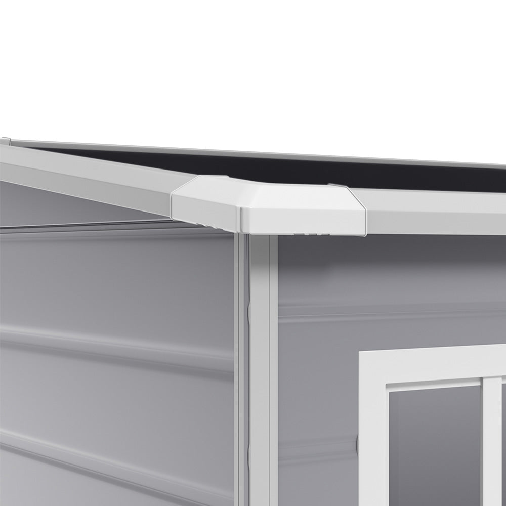 5 x 4 ft Plastic Garden Storage Shed with Pent Roof & Side Door