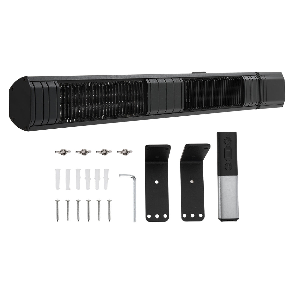 3000W Wall-Mounted Infrared Patio Heater with 9 Temperature Settings & 24H Timer