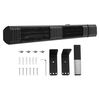 3000W Wall-Mounted Infrared Patio Heater with 9 Temperature Settings & 24H Timer