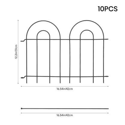 10Pcs Decorative Metal Garden Fences
