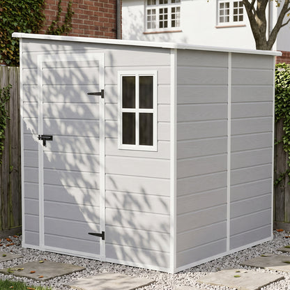 6x6 FT Pent Roof Garden Storage Shed