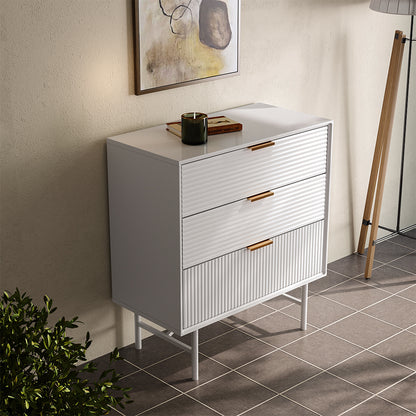 3-Tier Bedroom Striped Storage Cabinet