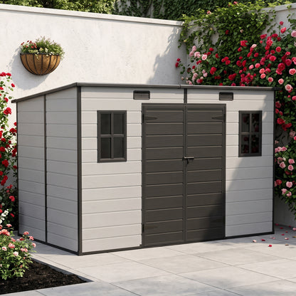 10 x 6FT Outdoor Garden Pent Roof Tool Storage Shed
