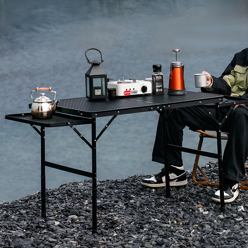 Outdoor Portable Height-Adjustable Folding Camping Table
