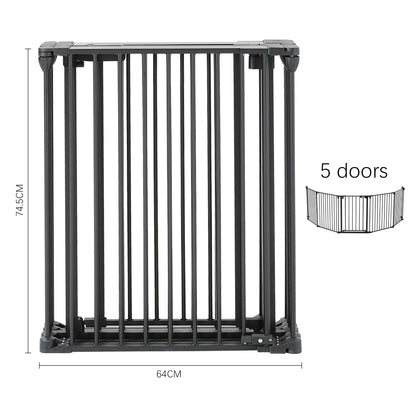 Foldable 5 Panel Metal Pet Playpen