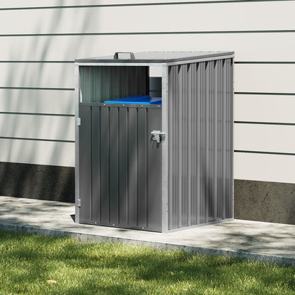Metal Outdoor Garbage Bin Shed For 1 Trash Bin
