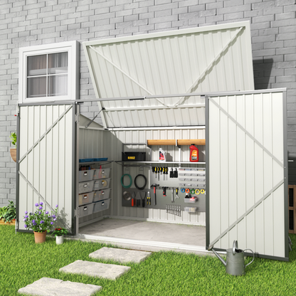 Steel Trash Can Bin Enclosure Storage Shed