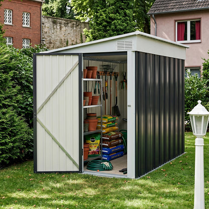 4x9 FT Pent Roof Garden Tool Shed Outdoor Patio Storage House