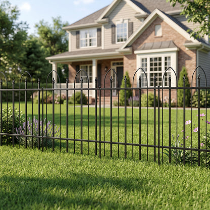 5-Pack Decorative Metal Garden Fence Panels
