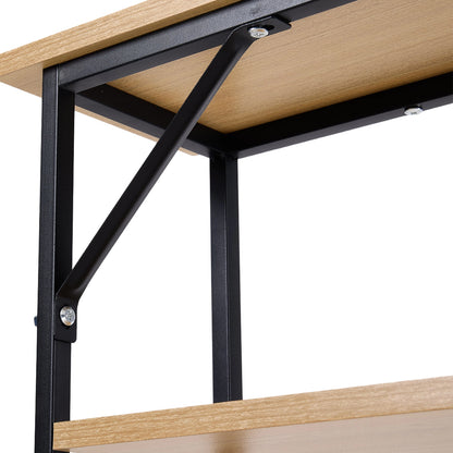3-Tier Wood-Grain Narrow Console Table
