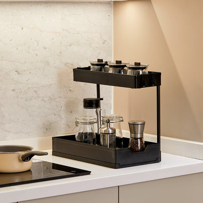 Multifunctional Plastic Pull Out Kitchen Storage Rack