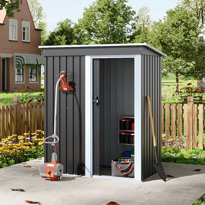 3 x 5FT Outdoor Metal Storage Shed with Lockable Door