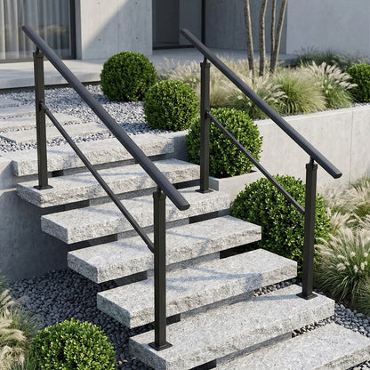 Outdoor Carbon Steel Step Handrail Railing Kit