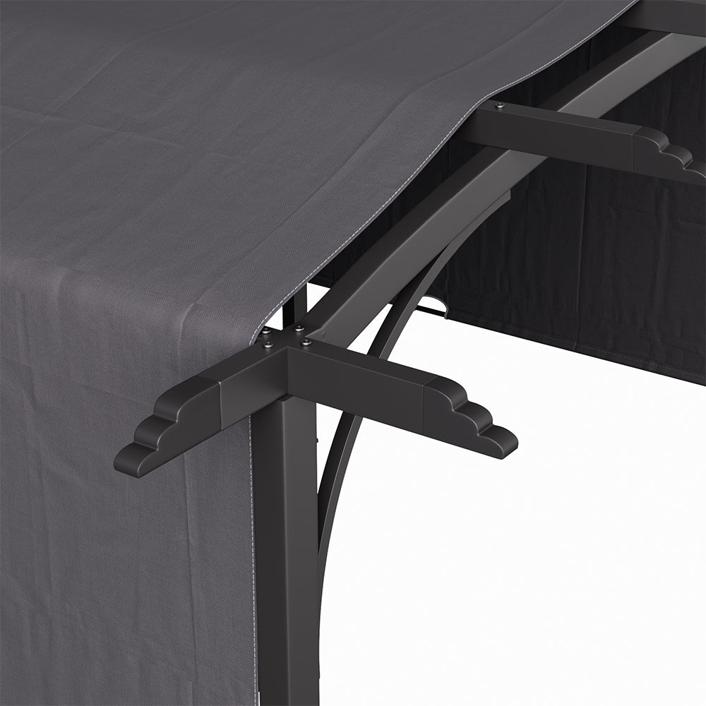 Retractable Arc-Shaped Steel Pergola