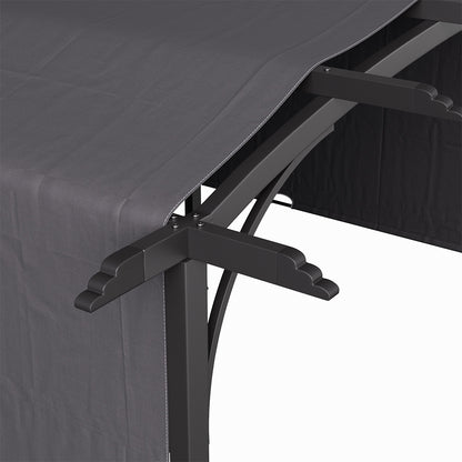 Retractable Arc-Shaped Steel Pergola