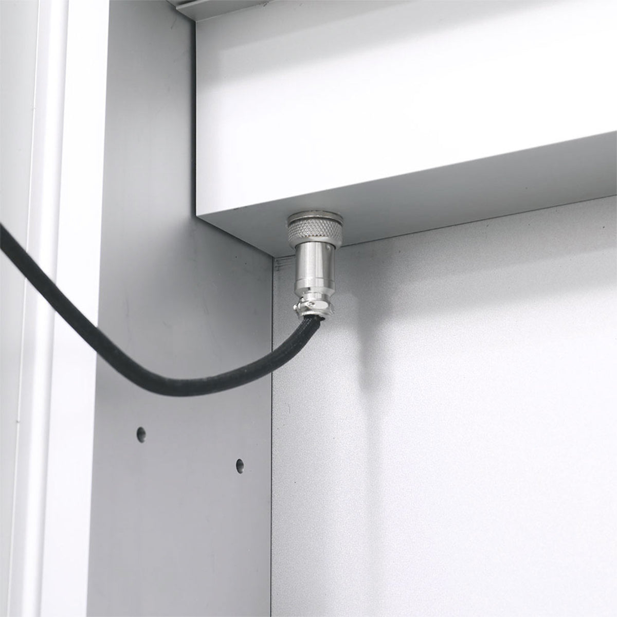 Wall-Mounted Bathroom LED Mirror Cabinet with Adjustable Shelves