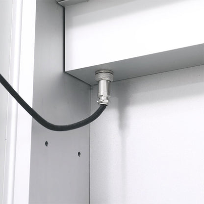 Wall-Mounted Bathroom LED Mirror Cabinet with Adjustable Shelves
