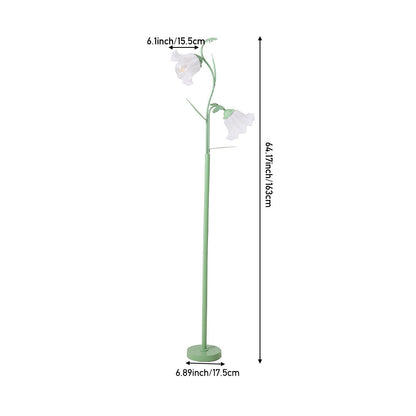 2-Light Flower Floor Lamp with Foot Switch