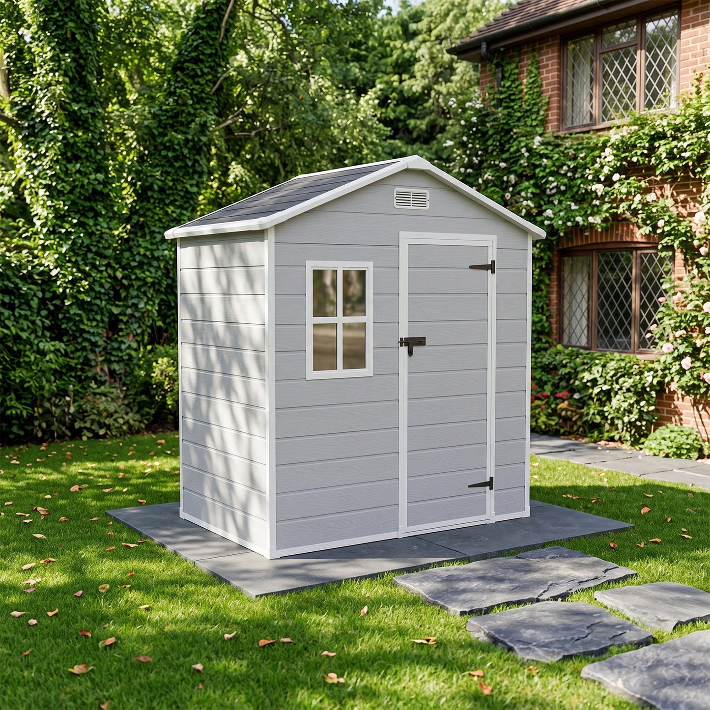 6x4FT Outdoor Plastic Storage Shed
