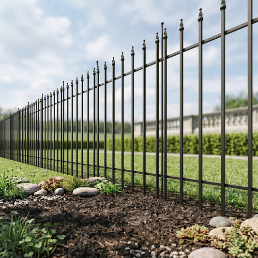 5-Panel Decorative Metal Garden Fence Set