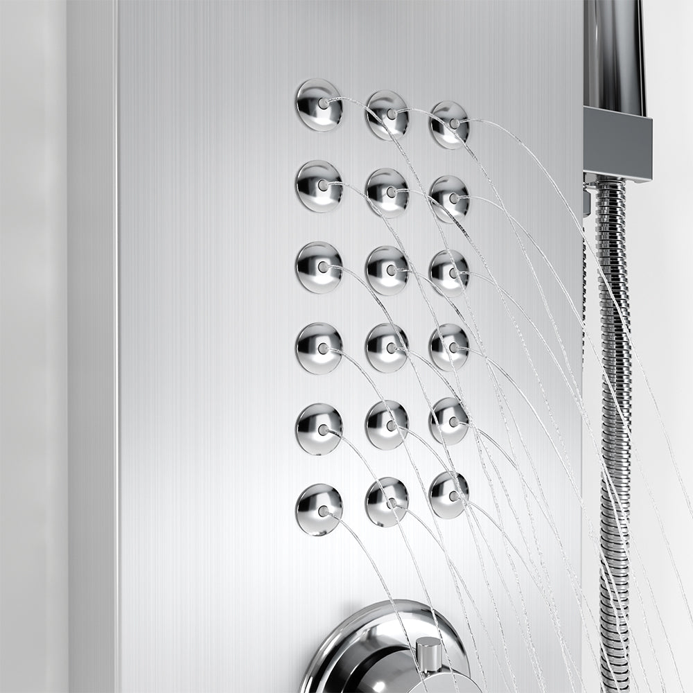 Wall Mount Stainless Steel Shower Panel Tower System with Shelf