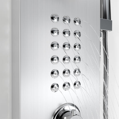 Wall Mount Stainless Steel Shower Panel Tower System with Shelf