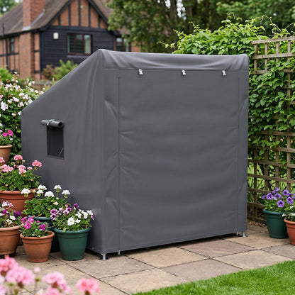 Large Outdoor Bicycle Storage Shed with Waterproof PE Fabric