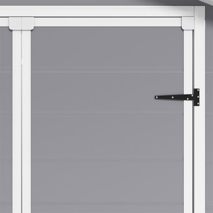 6 x 4.4 ft Plastic Garden Storage Shed with Apex Roof & Double Doors