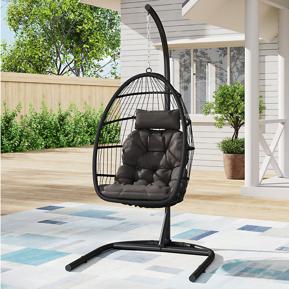 Outdoor Hanging Egg-Shaped Chair