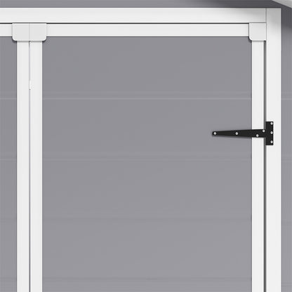 6 x 4.4 ft Plastic Garden Storage Shed with Apex Roof & Double Doors