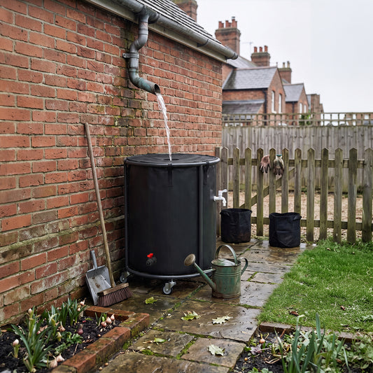 Portable Rain Barrel with Castors
