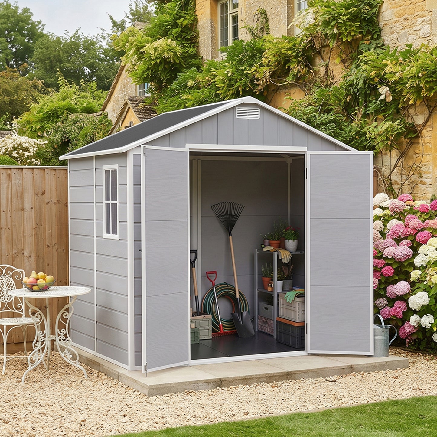 7x6 FT Large Garden Storage Shed