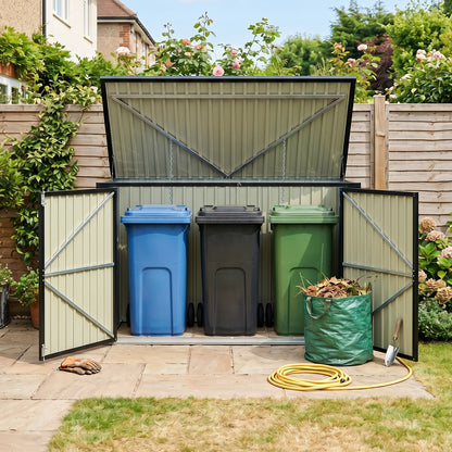Outdoor Trash Bin Storage Shed