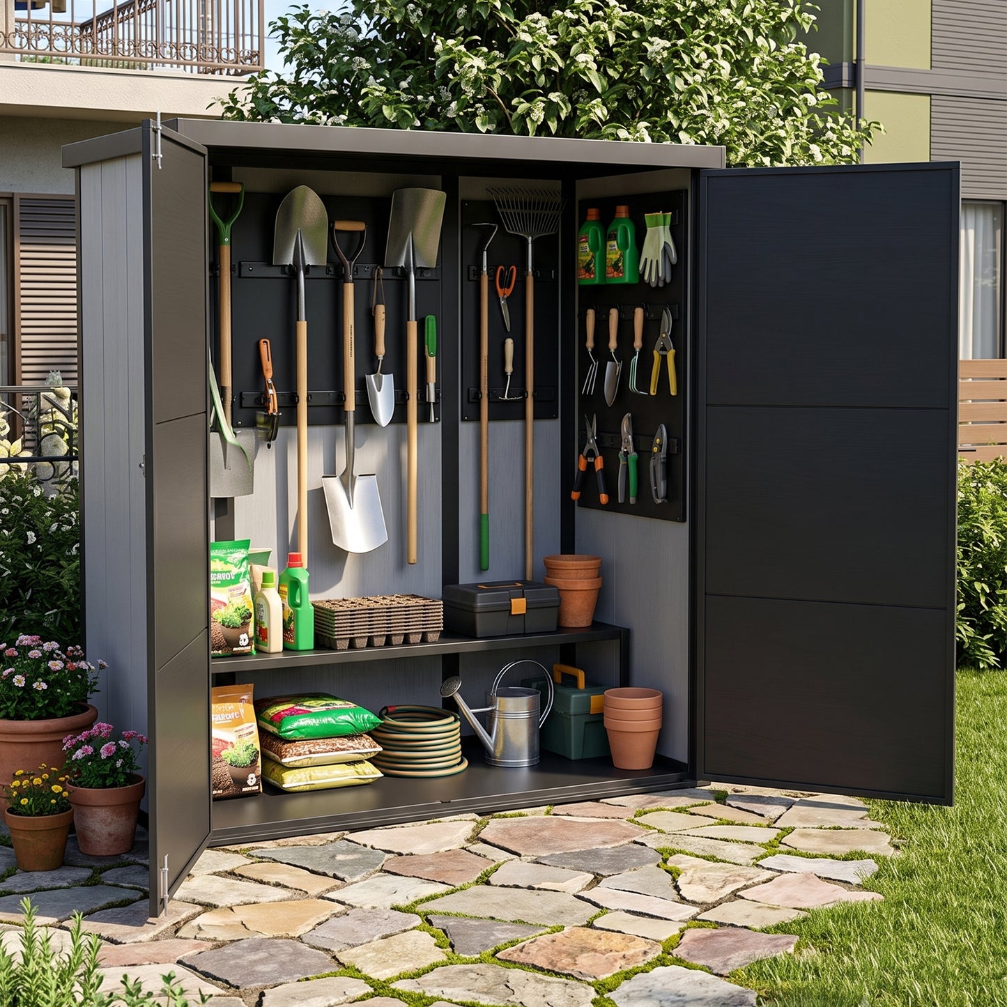 5x3 FT Outdoor Garden Tool Storage Shed